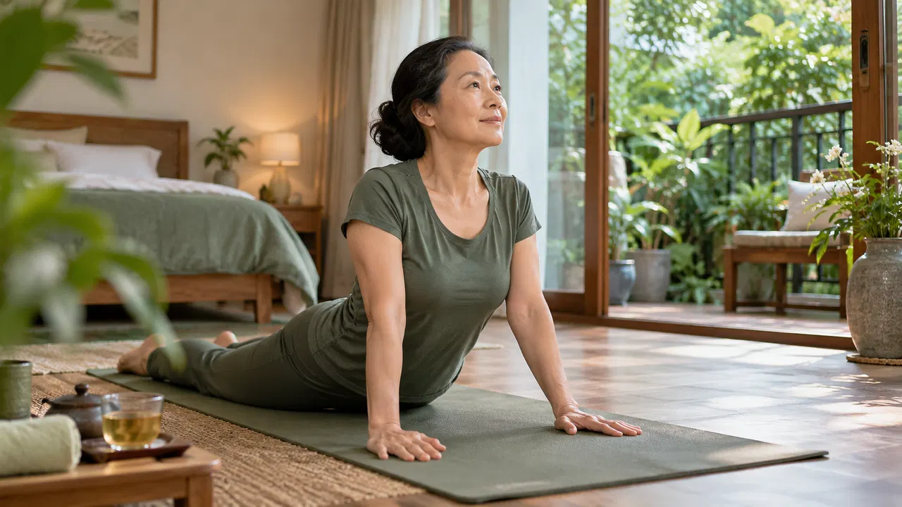 Phụ nữ mãn kinh tập yoga có giảm mức độ nghiêm trọng của cơn bốc hỏa ban đêm?