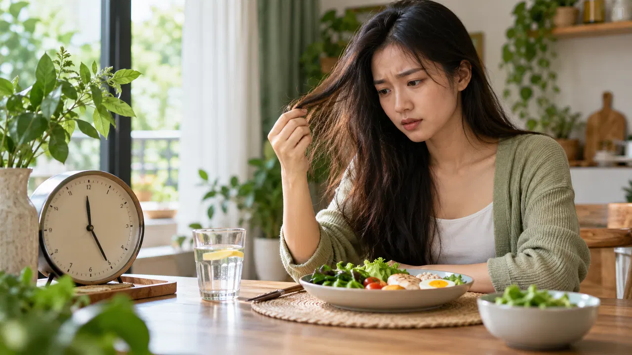 Nhịn ăn gián đoạn (Intermittent Fasting) sai cách ảnh hưởng thế nào đến mái tóc?